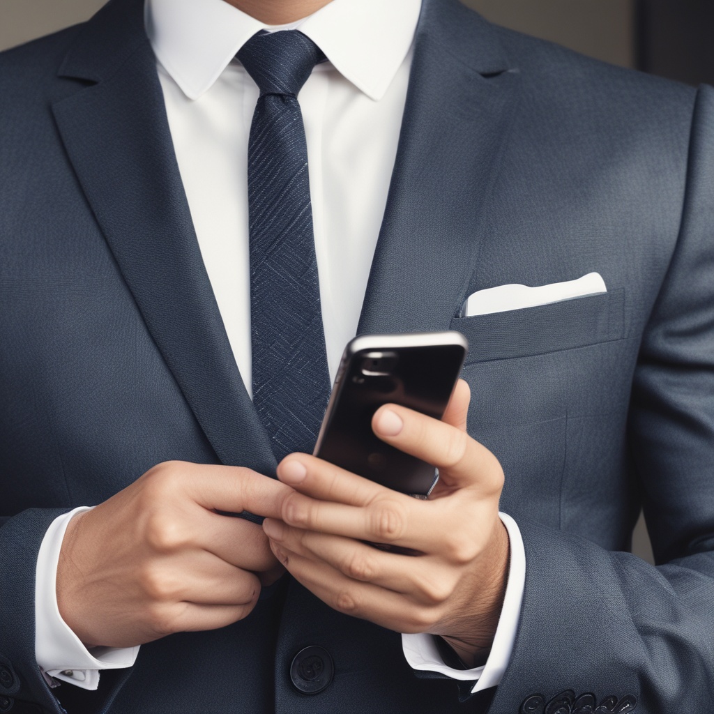 Header Image with Suit and Smartphone