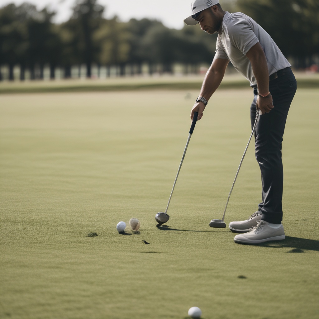 Person playing golf