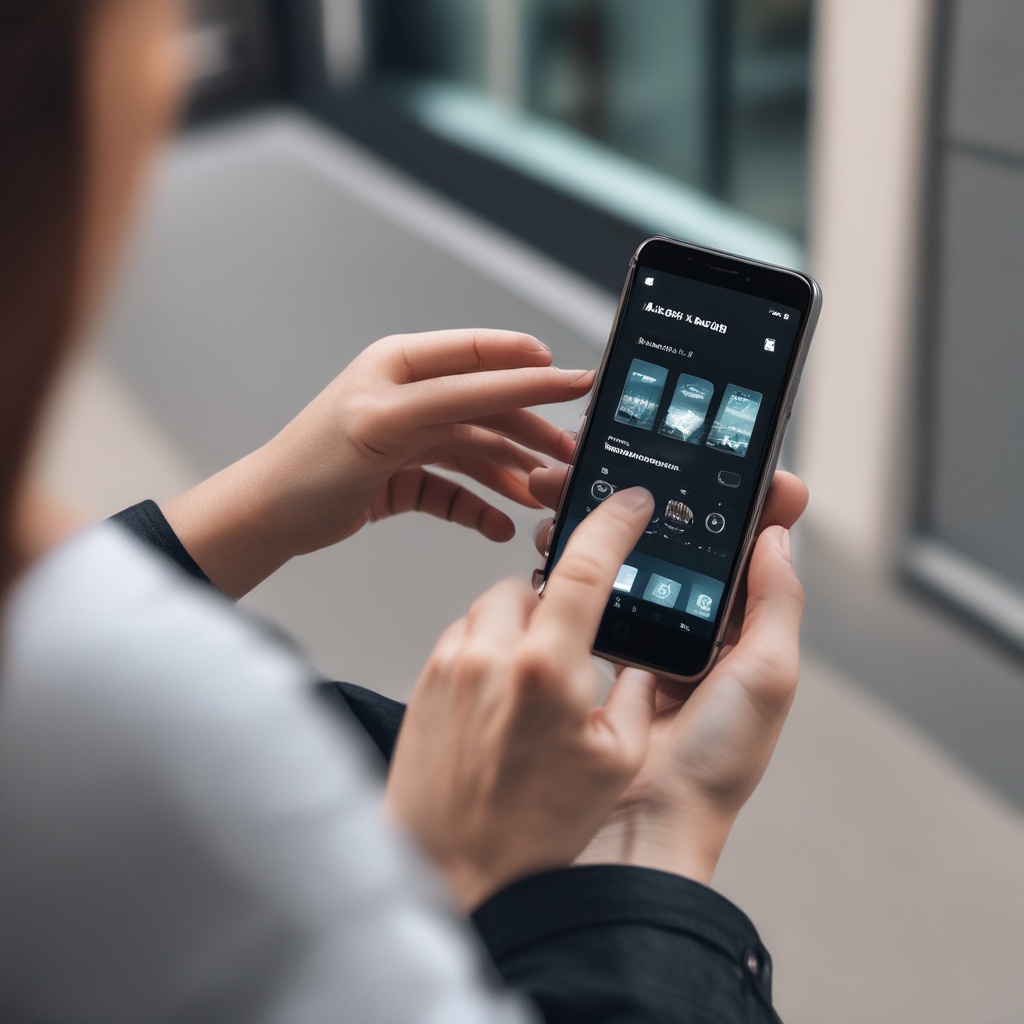 Person using smartphone